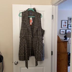 NWT Plaid Vest 3X